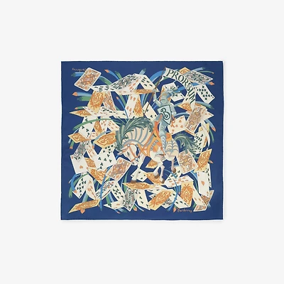 House of Cards Silk Scarf in Maritime blue | Burberry® Official