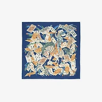 House of Cards Silk Scarf in Maritime blue | Burberry® Official