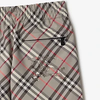 Check Shorts in Mauve grey - Women, Nylon | Burberry® Official