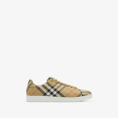 Check Set Sneakers in Sand beige - Men | Burberry® Official
