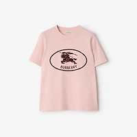 Knight Stamp Cotton T-shirt in Bouquet - Women | Burberry® Official