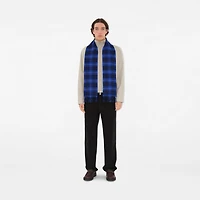 Narrow Check Cashmere Scarf in Knight | Burberry® Official