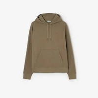 Check Piping Cotton Hoodie in Finch brown - Men | Burberry® Official