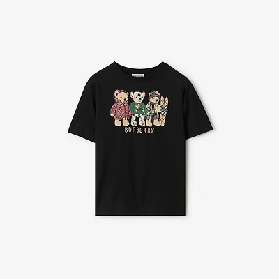 Thomas Bear and Friends Cotton T-shirt in Black | Burberry® Official