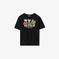 Thomas Bear and Friends Cotton T-shirt in Black | Burberry® Official