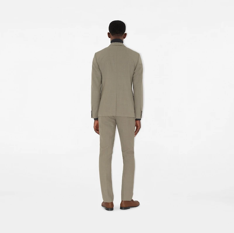 Wool Tailored Jacket in Olive drab green - Men | Burberry® Official