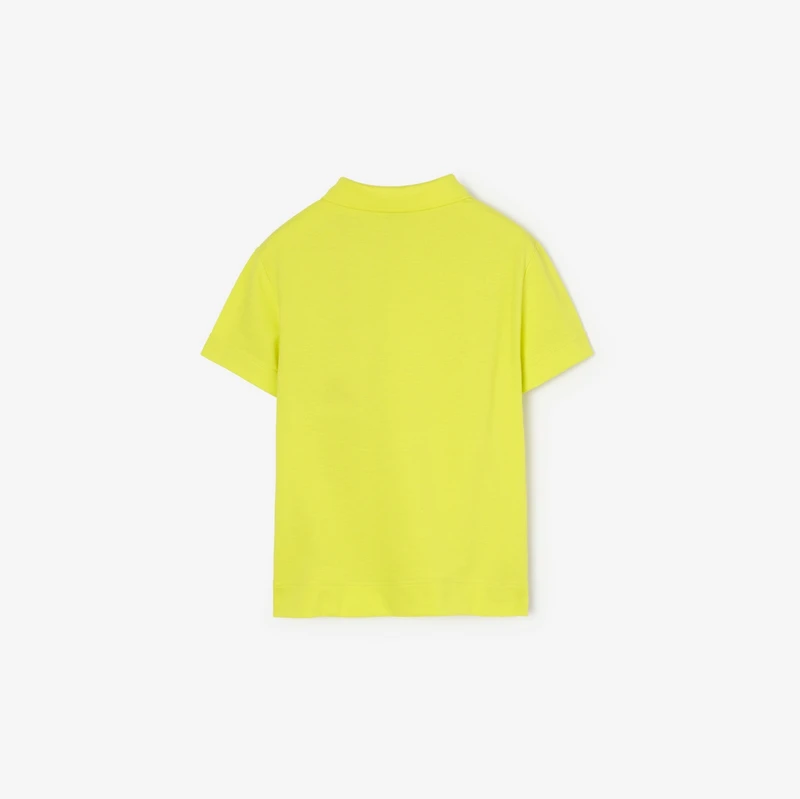 Cotton Piqué Polo Shirt in Vivid lime | Burberry® Official