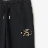 Cotton Jogging Pants in Black - Women | Burberry® Official