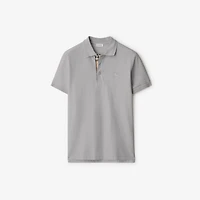 Cotton Polo Shirt in Pale grey melange - Men | Burberry® Official