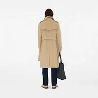 Long Kensington Heritage Trench Coat in Honey - Men, Cotton Gabardine | Burberry® Official