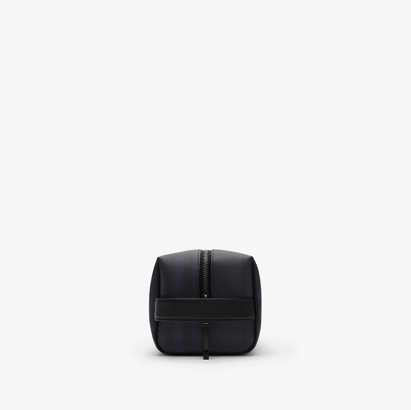 Check Travel Pouch in Navy - Men, Cotton, Technical | Burberry® Official