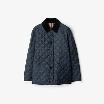 Quilted Jacket in Navy - Men | Burberry® Official