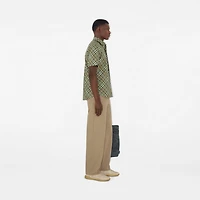 Check Cotton Shirt in Skylark - Men | Burberry® Official