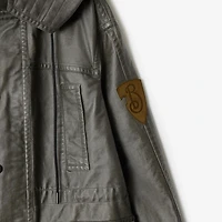Bleached Cotton Parka in Oil - Women | Burberry® Official