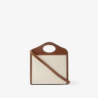 Mini Pocket Bag in Natural/malt brown - Women, Canvas | Burberry® Official