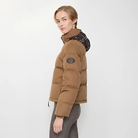 Cashmere Ambleside Puffer Jacket in Fawn brown - Women, Nylon | Burberry® Official