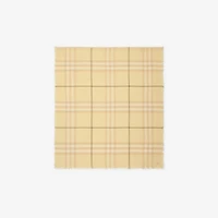 Wide Check Wool Scarf in Buff | Burberry® Official