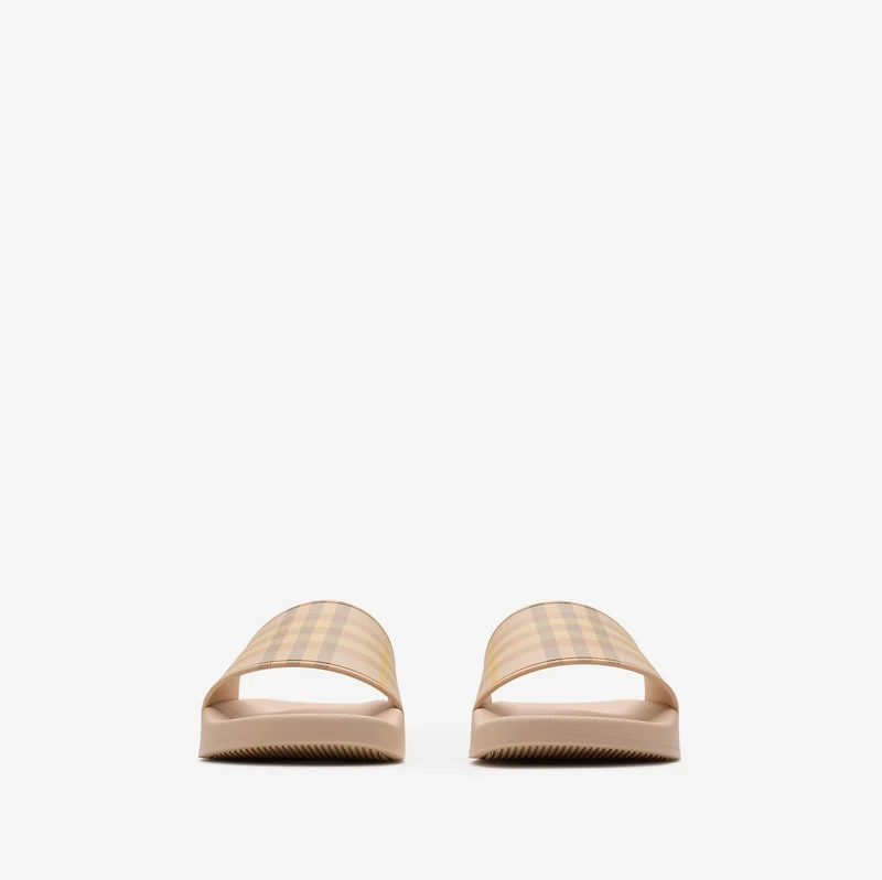 Check Slides in Teacup - Women, Technical | Burberry® Official