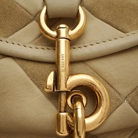 Medium B Clip Messenger Bag in Sandstorm - Women, Leather | Burberry® Official