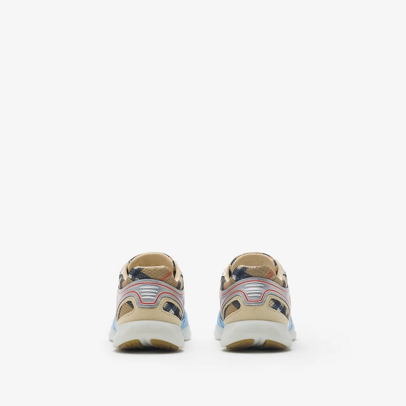 Check Matrix Sport Sneakers in Sand - Women, Nylon | Burberry® Official