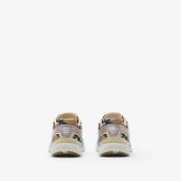 Check Matrix Sport Sneakers in Sand - Women, Nylon | Burberry® Official
