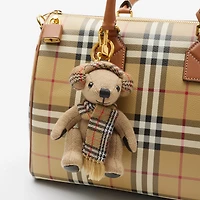Medium Check Bowling Bag in Archive beige/briar brown - Women | Burberry® Official