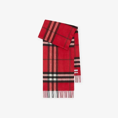 Check Cashmere Scarf in Post | Burberry® Official