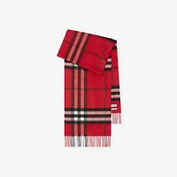Check Cashmere Scarf in Post | Burberry® Official
