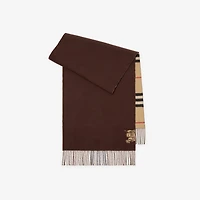Wide Reversible Check Cashmere Scarf in Sand | Burberry® Official