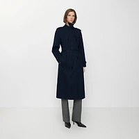 Long Waterloo Heritage Trench Coat in Coal blue - Women, Cotton Gabardine | Burberry® Official