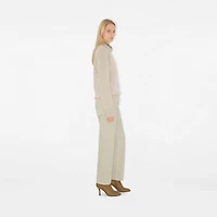 Check Label Wool Sweater in Nutmeg - Women | Burberry® Official