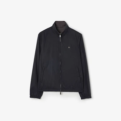 Reversible Cotton Harrington Jacket in Navy - Men | Burberry® Official