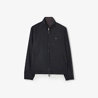 Reversible Cotton Harrington Jacket in Navy - Men | Burberry® Official