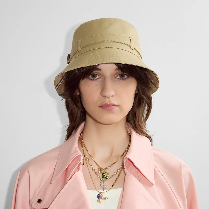 Gabardine Bucket Hat in Hamper - Men | Burberry® Official