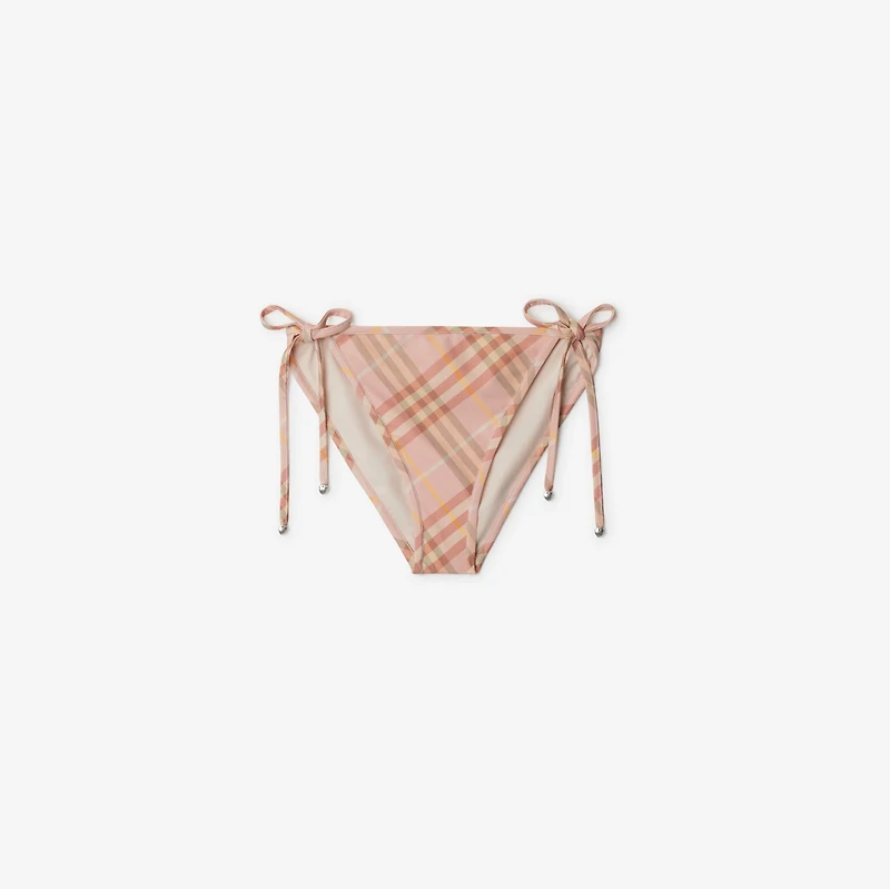 Check Bikini Briefs in Teacup - Women, Nylon | Burberry® Official