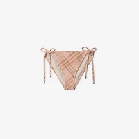 Check Bikini Briefs in Teacup - Women, Nylon | Burberry® Official