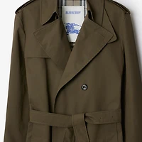 Long Cotton Nylon Trench Coat in Carob - Men | Burberry® Official