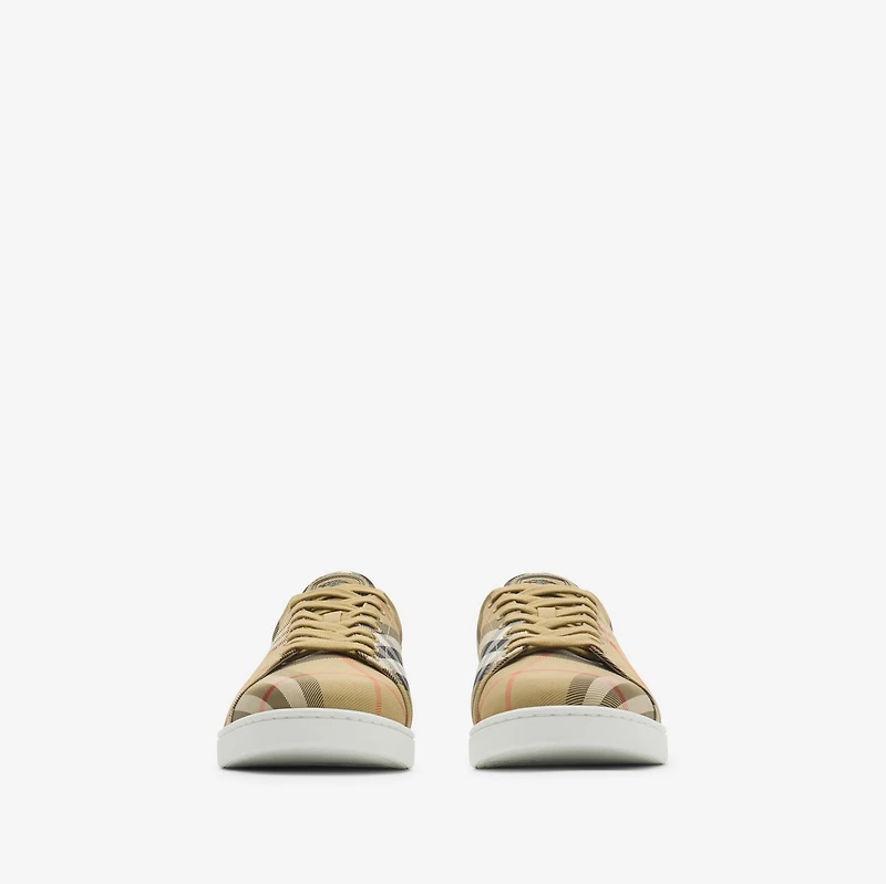 Check Set Sneakers in Sand beige - Men | Burberry® Official