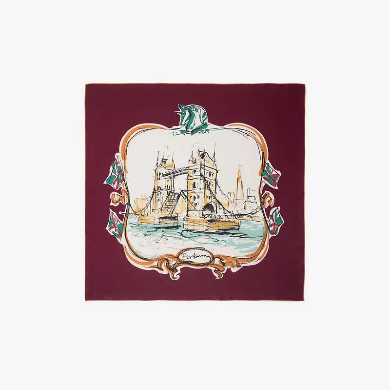 Tower Bridge Silk Scarf in Veneer | Burberry® Official