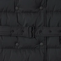 Mid-length Nylon Hooded Puffer Coat in Black - Women | Burberry® Official