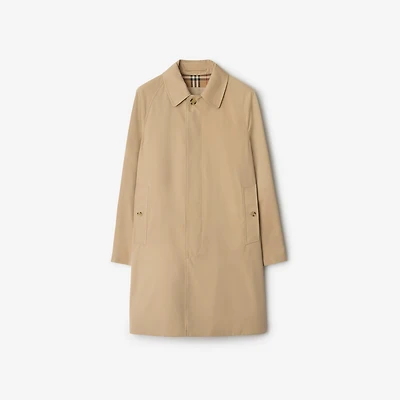 Mid-length Camden Heritage Car Coat in Honey - Men, Cotton Gabardine | Burberry® Official