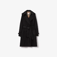 Mid-length Lightweight Kensington Trench Coat in Black - Women, Nylon | Burberry® Official