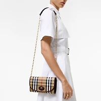 Highlands Chain Strap Wallet​ in Sand beige - Women | Burberry® Official