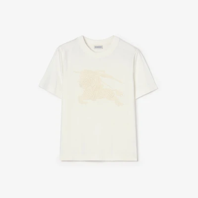 EKD Cotton T-shirt in Chalk white - Women, Lace | Burberry® Official