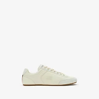 Leather Knight Runner Sneakers​ in Dove beige - Men | Burberry® Official