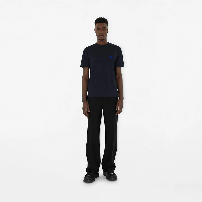 Cotton T-shirt in Navy - Men | Burberry® Official