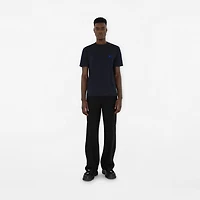 Cotton T-shirt in Navy - Men | Burberry® Official