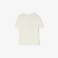 Tennis Bear Cotton T-shirt in Chalk white | Burberry® Official
