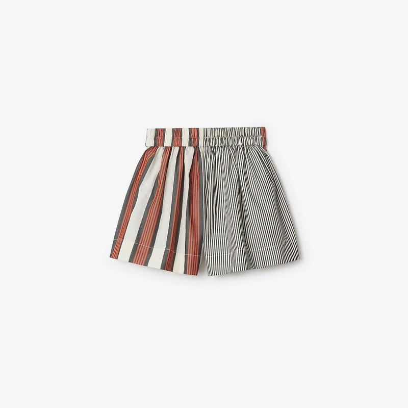 Striped Cotton Shorts in Multicolour | Burberry® Official