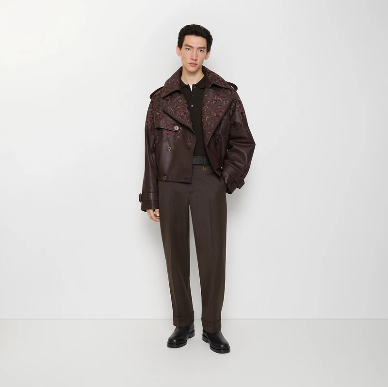Wool Tailored Trousers in Carbon grey/dark mink - Men | Burberry® Official